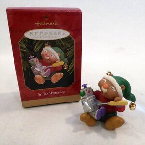 NEW 1999 HALLMARK IN THE WORKSHOP SANTA HELPER ROBOT TOY CHRISTMAS ORNAMENT